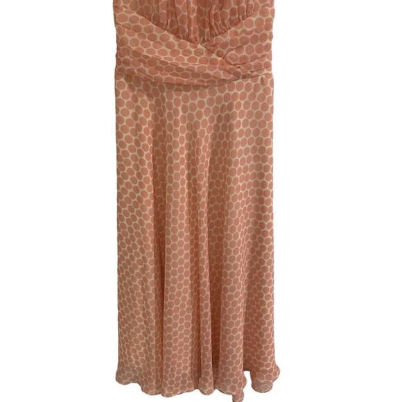 R&K Originals | Polka Dot Sleeveless Maxi Dress with Tie | Pink & White | Size 8 - Picture 2 of 8